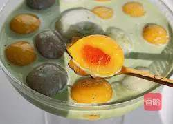 Illustration of how to make matcha milk glutinous rice balls 10