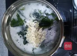 Illustration of how to make sea rice and egg soup with sea rice and eggs (quick soup ready in five minutes) 4