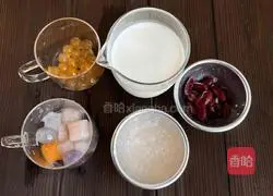 Illustration of how to make taro balls with milk 1