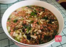 Illustration of how to make preserved egg and tofu soup 11