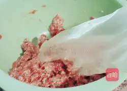 Illustration of how to make juicy meat and three fresh dumplings stuffed 1