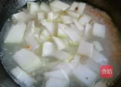 Illustration of how to make sea rice and winter melon soup 9