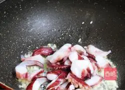 Illustration of how to stir-fry octopus 6