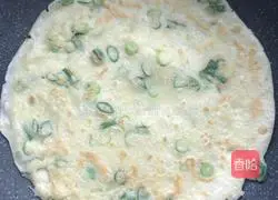 Illustration of how to make green onion egg pancake 10 