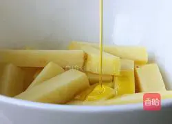 Illustration of how to make snacks with reduced oil version of French fries 5