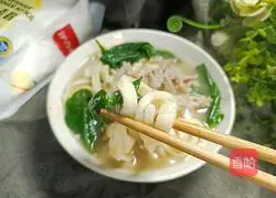 Watercress and Pork Noodles - Illustration of how to make the magical flour 12