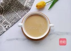 Illustration of how to make oatmeal and soy milk 8