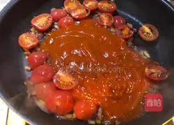 Illustration of how to make meat sauce pasta 11