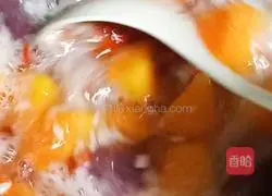 Illustration of how to make fermented taro balls and papaya 16