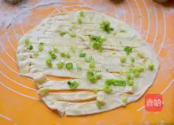 Illustration of making scallion pancake 5