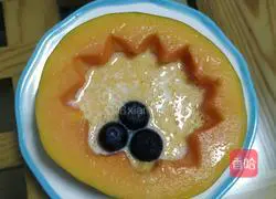 Illustration of how to make steamed eggs with milk and papaya 6