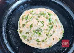 Illustration of how to make olive oil chive pancake 19