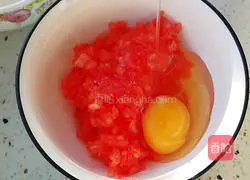 Illustration of how to make tomato egg pancake 3