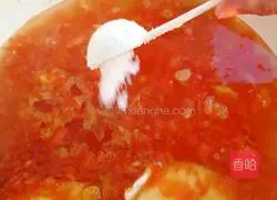 Illustration of how to make tomato thick noodle soup 4