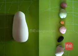 Illustration of how to make Christmas macaron buns 1