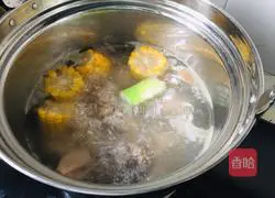 Yam and Corn Pork Ribs Soup Recipe Illustration 4