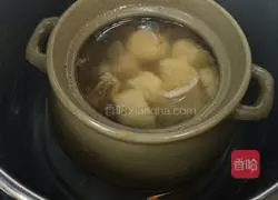 Illustration of how to make tea oil and yam pork ribs 4