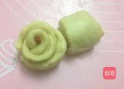 Rose flower steamed buns Illustration of practice 14