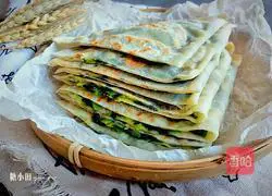 Illustration of how to make chive-filled pancakes 18