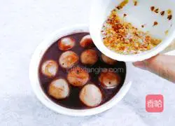 Illustration of how to make red bean paste ball soup 18