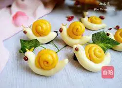 Milk Pumpkin Snail Steamed Buns Recipe Illustration 17