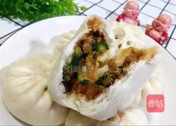 Illustration of how to make pork-skin buns (pork-skinned chives) 23