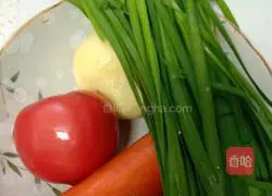 Illustration of how to make hand-rolled spinach noodles 1