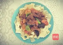 Illustration of how to make large plate of chicken noodles 18