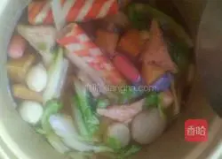 Illustration of making miso soup 11