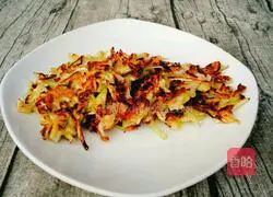 Illustration of how to make olive shredded pancake 10