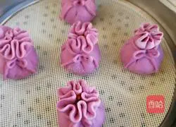 How to make purple sweet potato paste lucky bag Illustration 10
