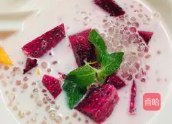 Mango Coconut Juice Illustration of how to make sago 4