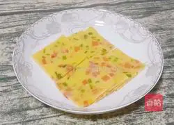 Illustration of how to make shrimp skin tomato egg pancake 15