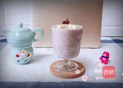 Illustration of how to make black corn and walnut milk drink 11