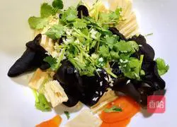 Illustration of how to make yuba mixed with fungus 9