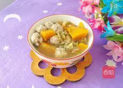 Illustration of how to make mung bean and pumpkin dumpling soup 15