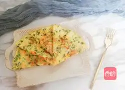 Illustration of how to make shrimp, meat and chive pancakes 10