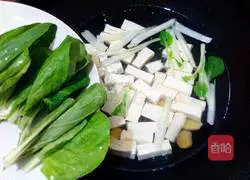 Illustration of how to make green vegetable and tofu soup 6