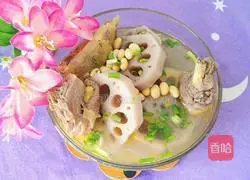 Soybean and lotus root chicken soup recipe 15