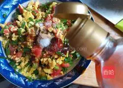 Illustration of how to make tomato and egg dumplings 12