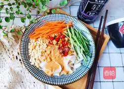 Illustration of how to make peanut butter noodles 14