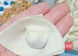 Illustration of how to make carrot and pork wontons 9