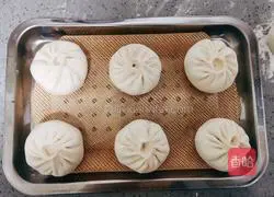 Illustration of how to make mushroom and green vegetable buns 20