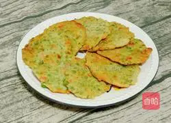 Illustration of how to make pea, ham and egg pancakes 10