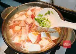 Illustration of Tomato Enoki Mushroom and Tofu Soup 16