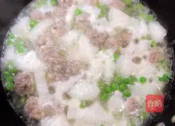 Illustration of how to make radish and meatball soup 14