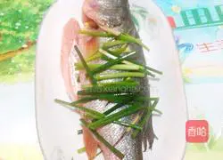 Illustration of how to make steamed seabass 3