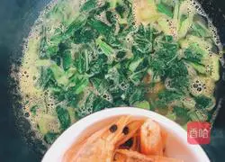 Seasonal vegetable shrimps Illustration of how to make pimple soup 8