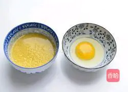 Millet and egg Illustration of how to make porridge 1