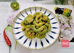 Illustration of how to make bitter melon baked with egg yolk 8